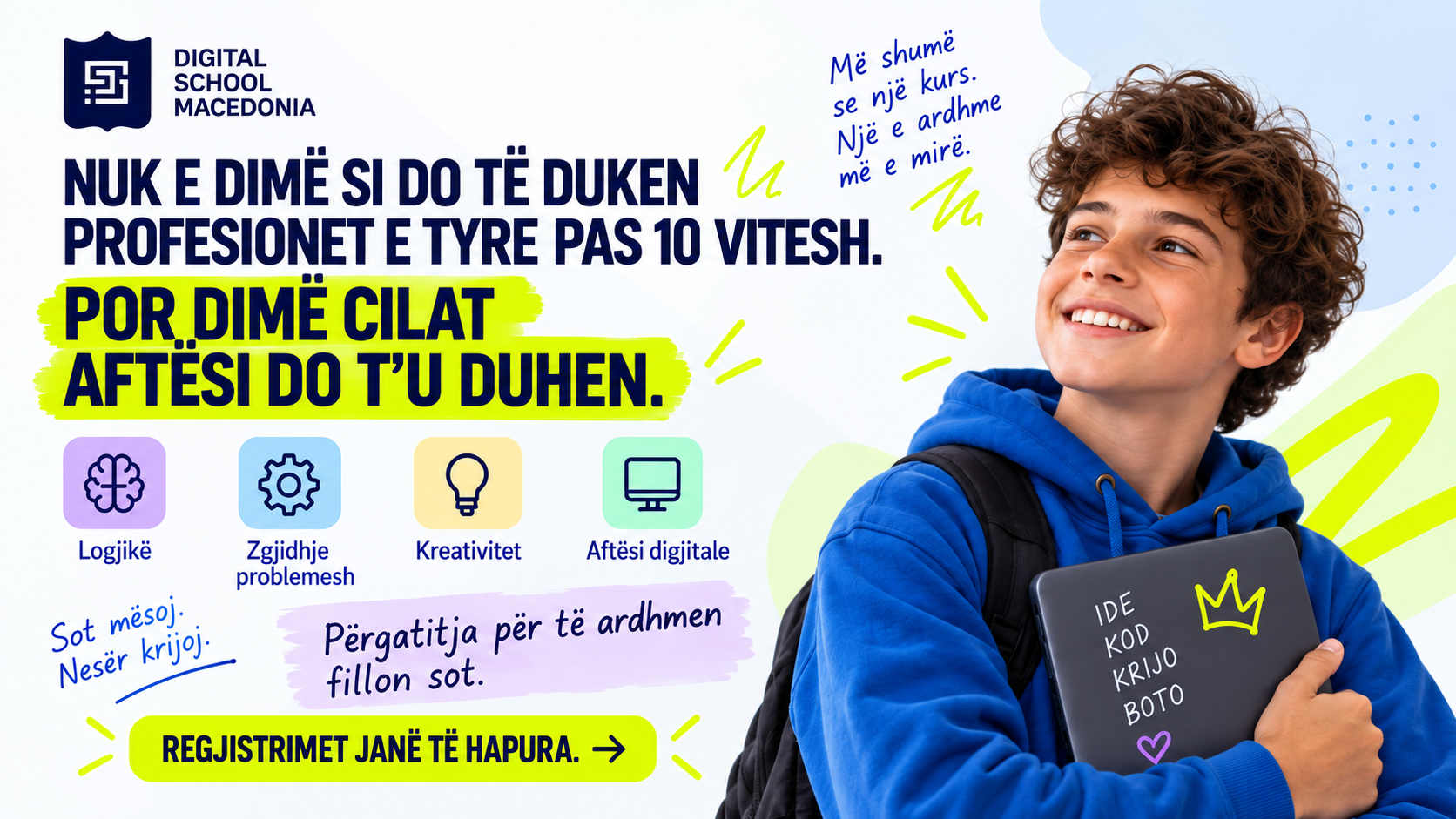 Viti akademik 2026/27 në Digital School Macedonia — aftësi digjitale për fëmijët dhe të rinjtë